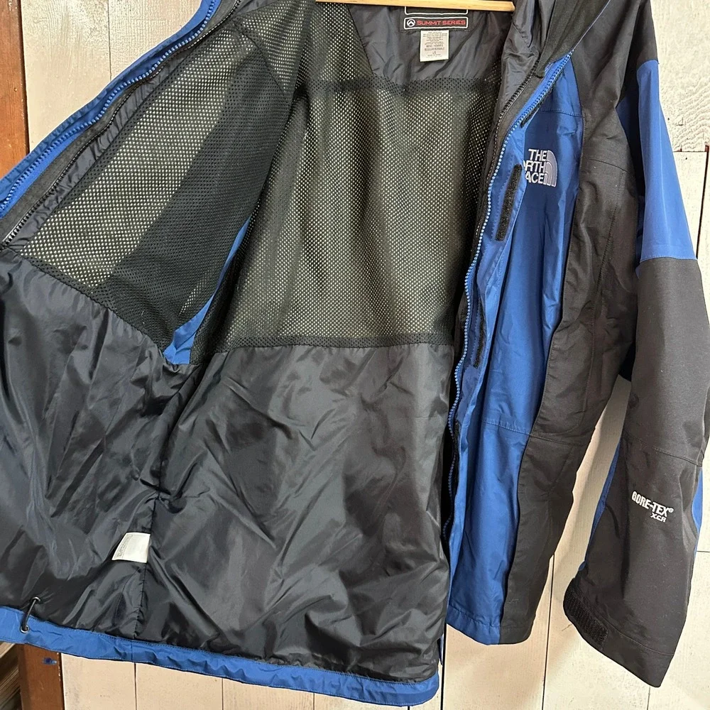 The North Face‎ Summit Series Gore-Tex XCR Jacket Mens Large Blue Hooded Shell